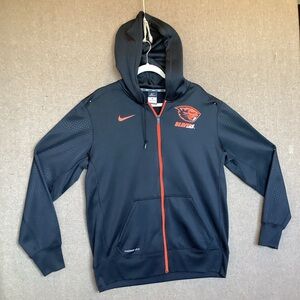 Nike Black and Orange Oregon State Beavers Full-Zip Hoodie